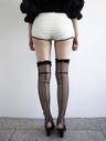 [CLaddA] hole knee stocking, black dia