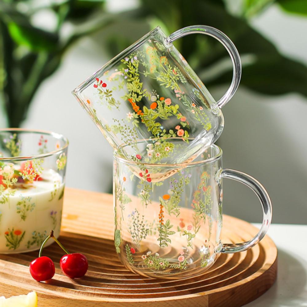 [테이스티드] 그린 가든 글라스 시리즈 주전자 찻잔 유리컵 세트