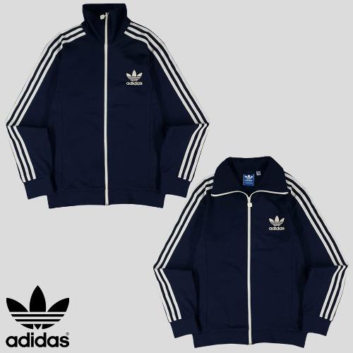 아디다스 네이비 화이트 삼선 유로파 트랙탑 집업 져지  SIZE M