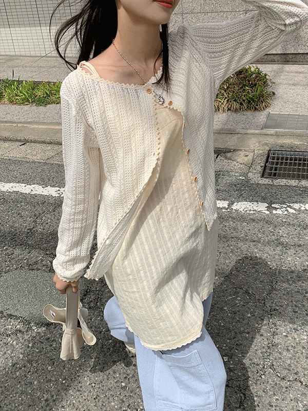 데이지 레이스 가디건