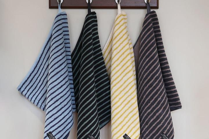 호텔컬렉션 스트라이프솔리드44 고리부착 세면타월 5장