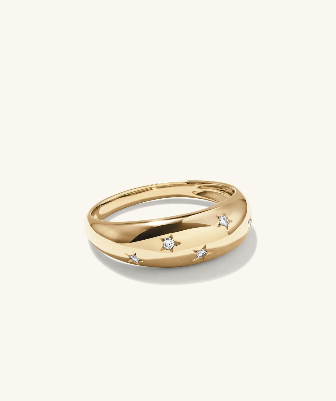 14k Yellow Gold / Natural Diamond / 4