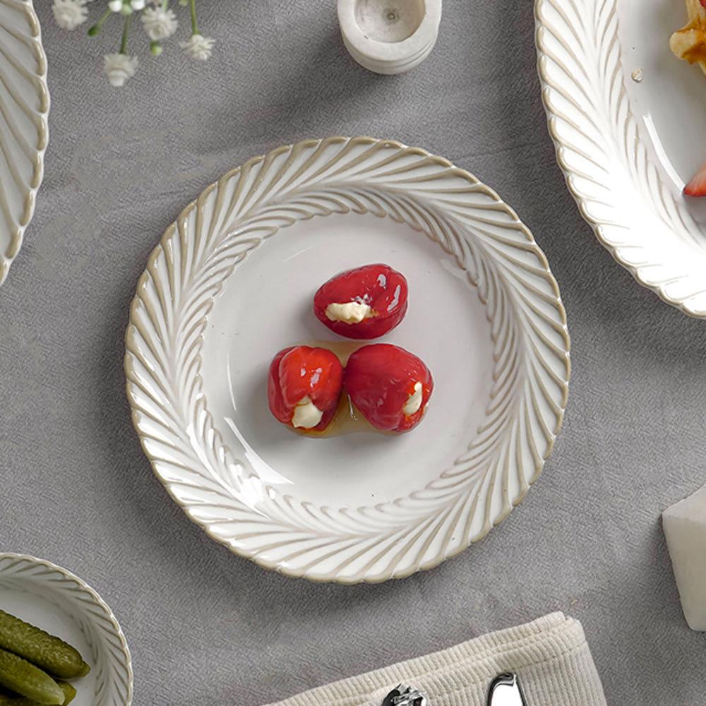 코지테이블 타볼라타 미모사 엔틱 빈티지 플레이팅 원형접시S