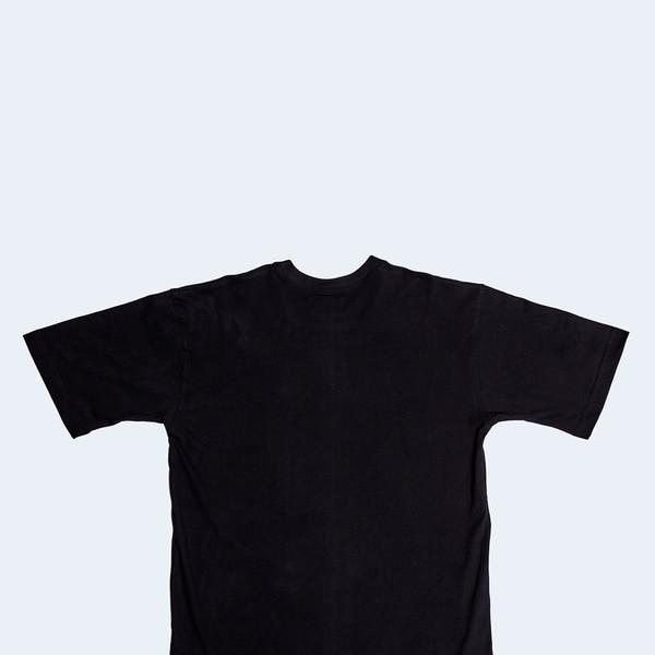DAMP LAYERED ROUND NECK TEE_BLACK