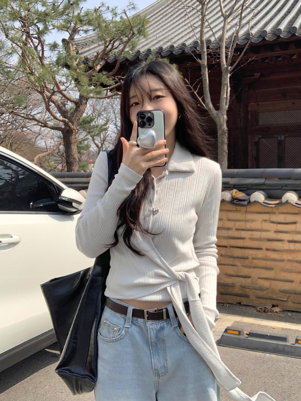 베일 랩 카라 가디건
