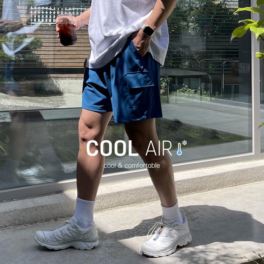 1+1 쿨에어 카고 스판 밴딩반바지 (6color)