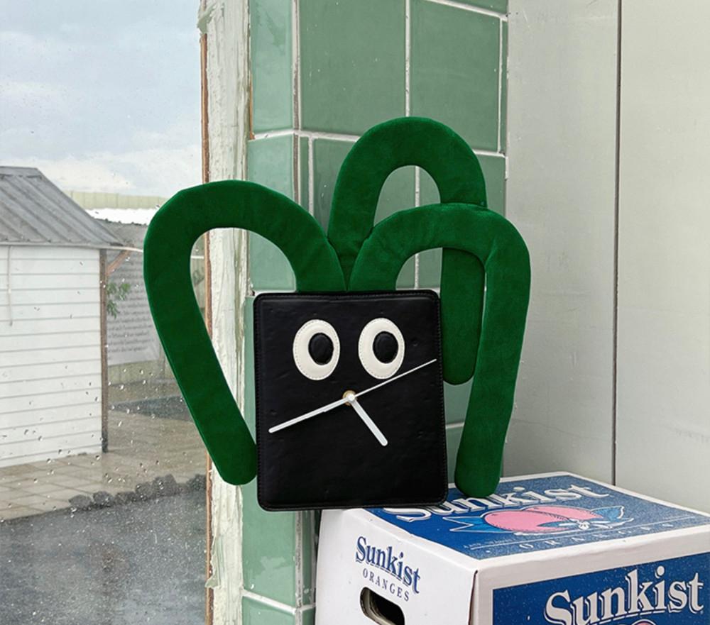 키치 화분 디자인 인테리어 벽 시계 장식품