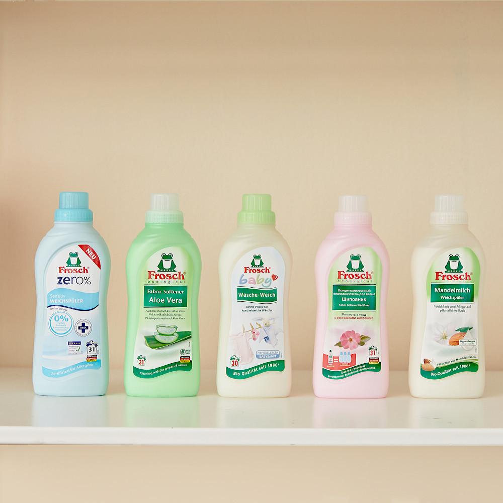 [프로쉬 공식몰] 섬유유연제 750ml 4개 구성 / 민감성 피부용 알로에베라 아몬드밀크 와일드로즈