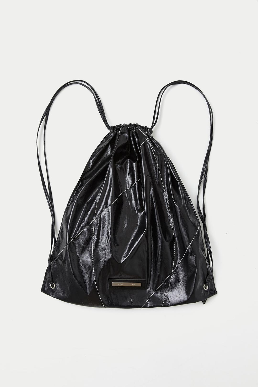 STRING COATING BACK PACK IN BLACK