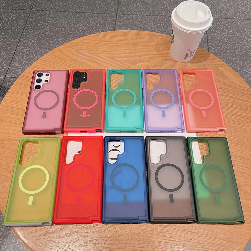 맥세이프/갤럭시/S24/S23/울트라/플러스/ultra/슬림/실루엣/실리콘/범퍼/magsafe/무선충전/케이스