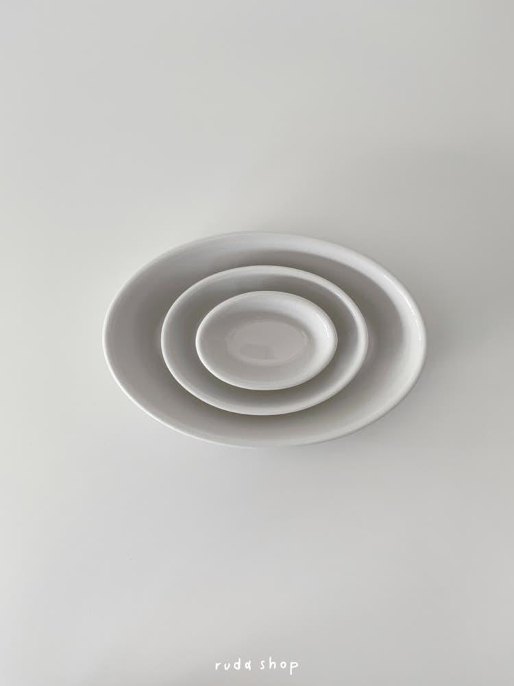 루다샵 화이트 오발 플레이트