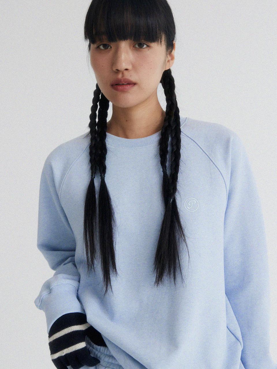 sppe logo raglan line sweatshirt [sora melange]