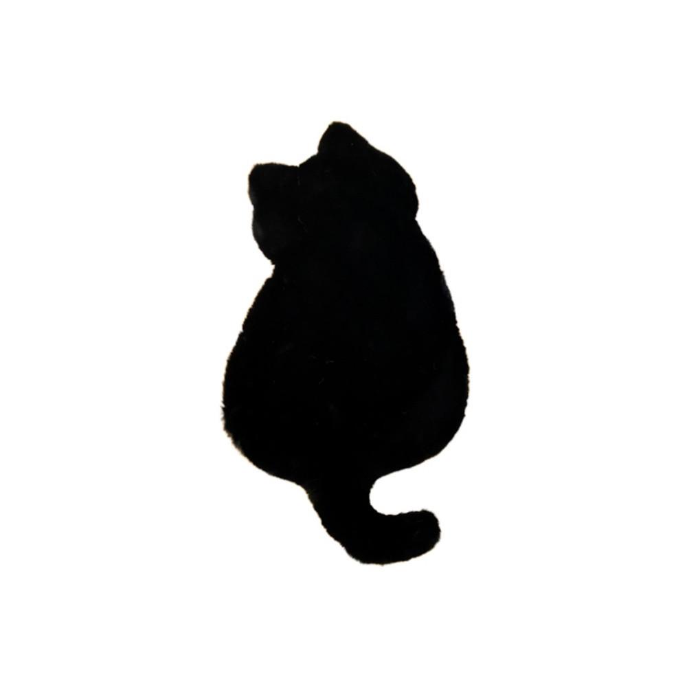 고양이 블랙 캐릭터 귀여운 발매트 모방 토끼털 모조 세탁 침실 카페트 부드러운 러그