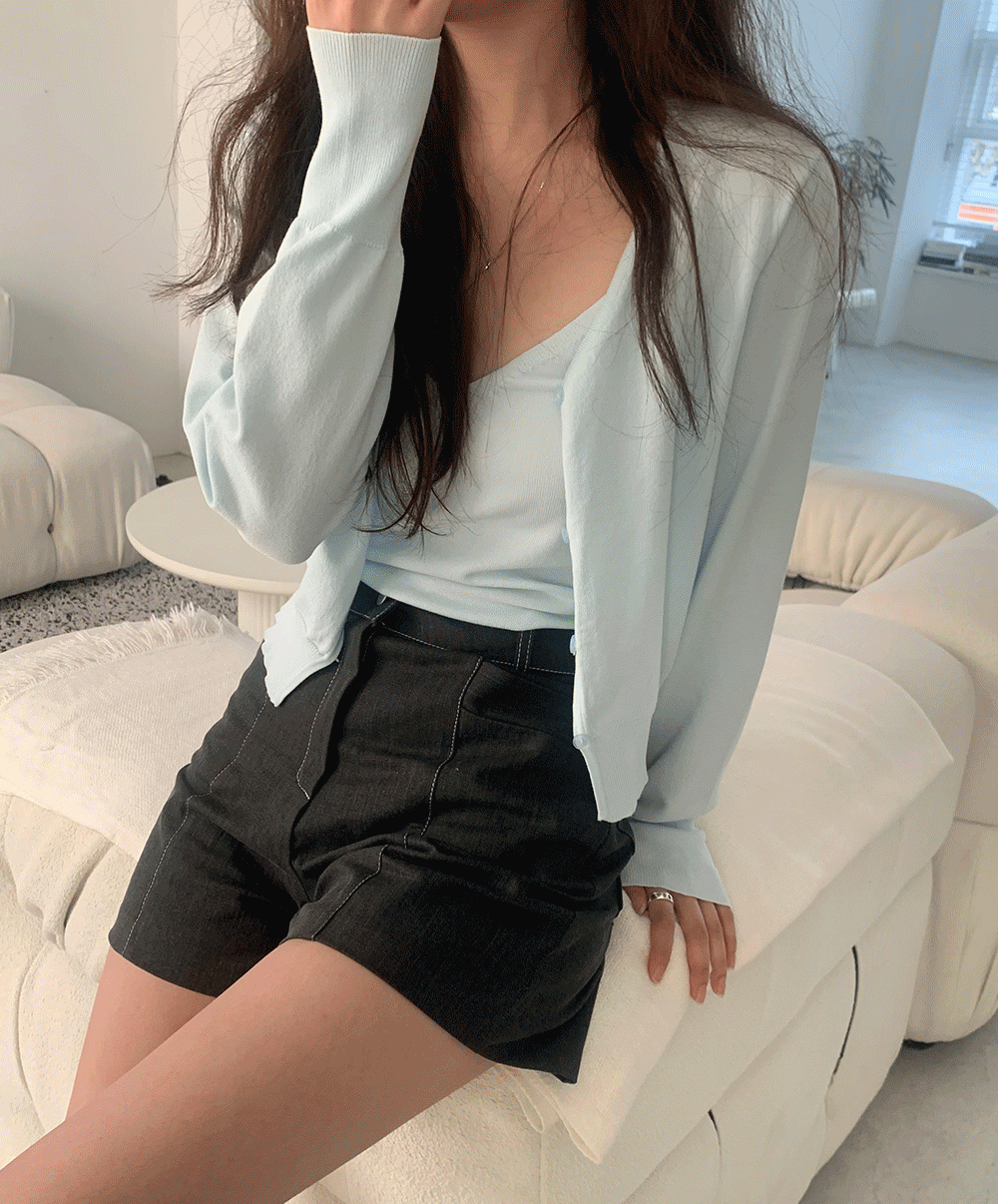 언유즈얼리 르네 나시가디건 세트 (4color)