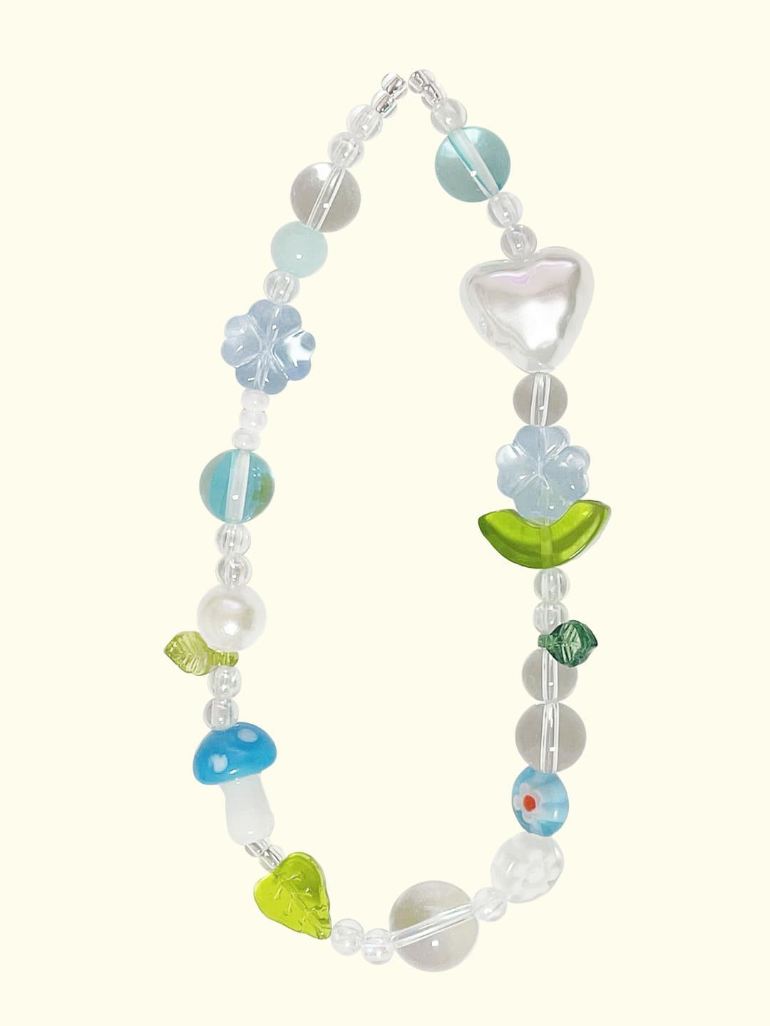 blue mushroom strap keyring