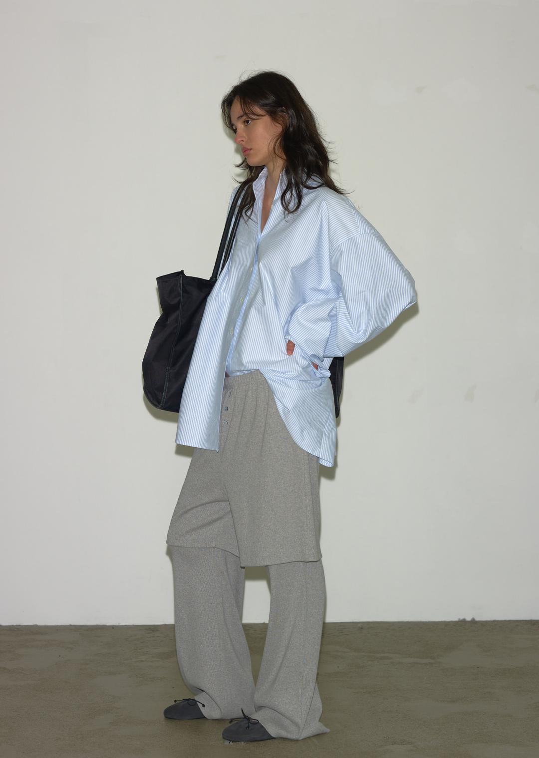 SHORTS LAYERED EASY PANTS GRAY