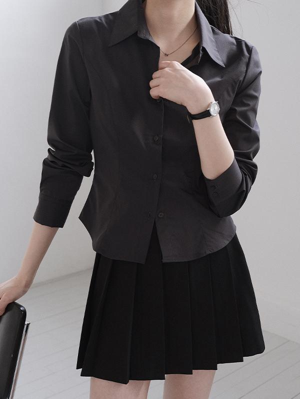 슬로우앤드 [🧡2가지핏] #SLOWMADE. 유어니즈 라인셔츠 (슬림크롭핏/스탠다드핏) - 3 color