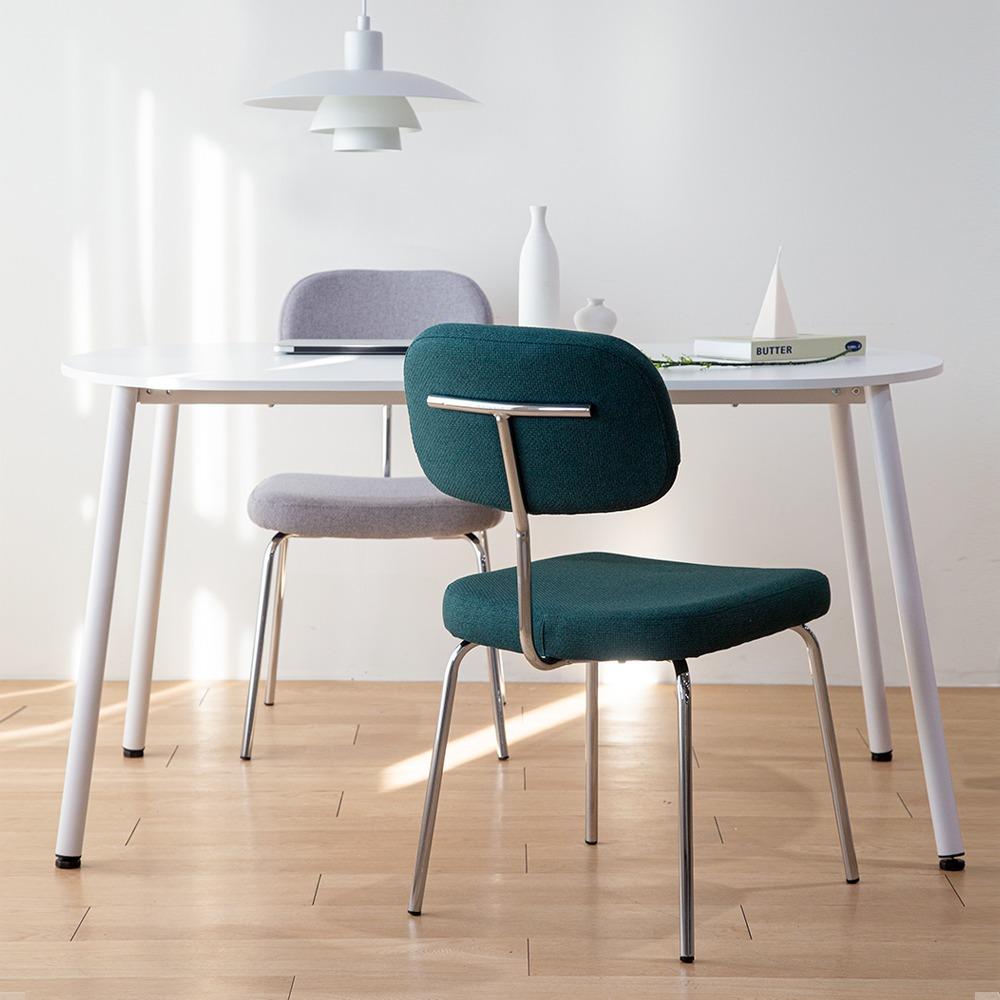 포그 미드센추리 모던 기능성 방수 패브릭 인테리어 카페 의자