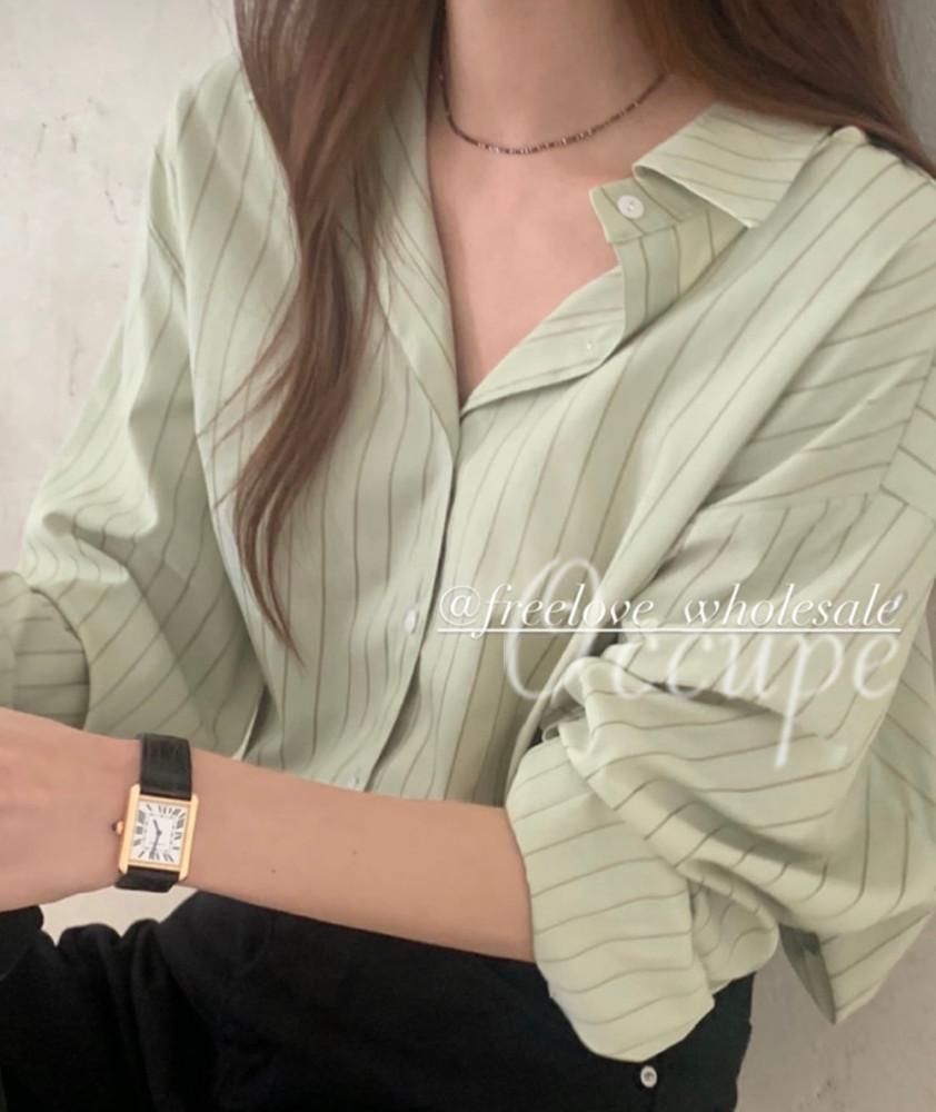 프리러브 니즈 스트라이프 셔츠 (2col) freelove 남방