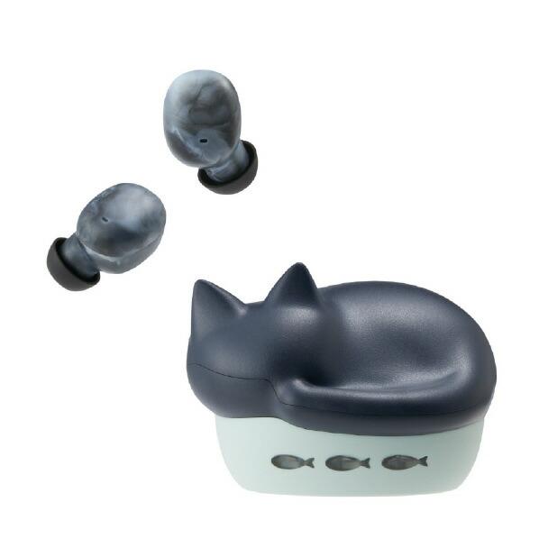 【楽天市場】ラディウス 猫のかたちの完全ワイヤレスイヤフォン NEKO true wireless earphones クロ HP-C28BTK [HPC28BTK]：エディオン　楽天市場店