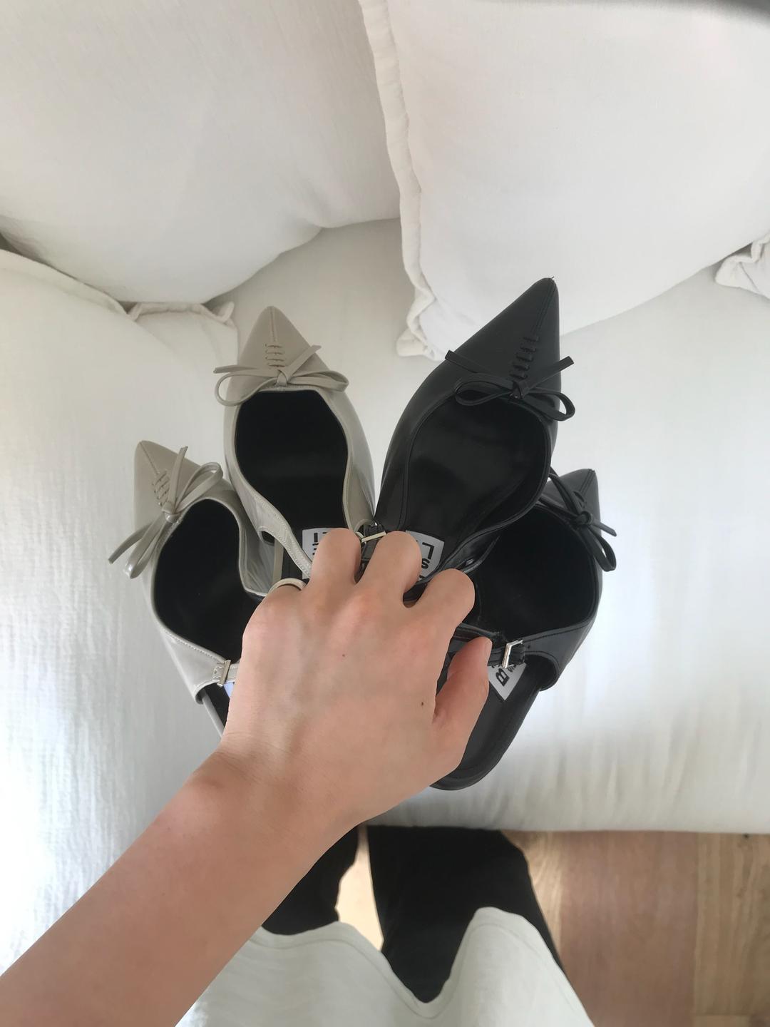 ribbone slingback ( 2 colors )