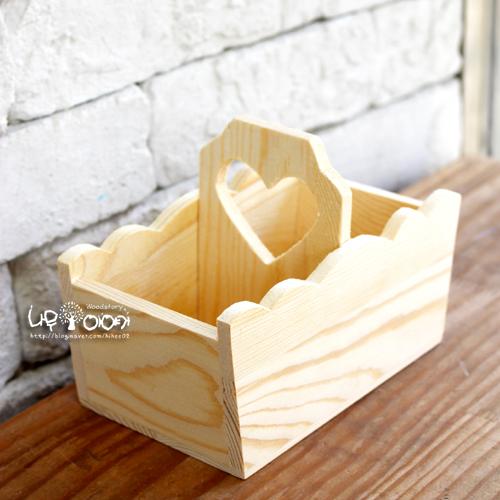 [반제품]>꽃모양 원목 꽂이(리모콘꽂이) - 밝은 원목이라 물감을 칠하지 않아도 되요! 한정수량!!