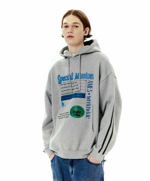 MISSION LOGO HOODIE GREY