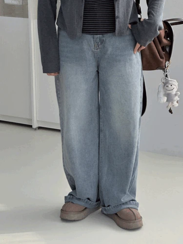 1741 그리픈 워싱 와이드 데님 팬츠[1color/S-XL]