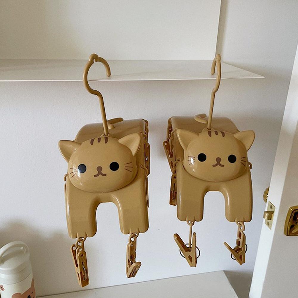 [바이프링]고양이 빨래집게 건조대 양말 속옷 빨래걸이 건조대