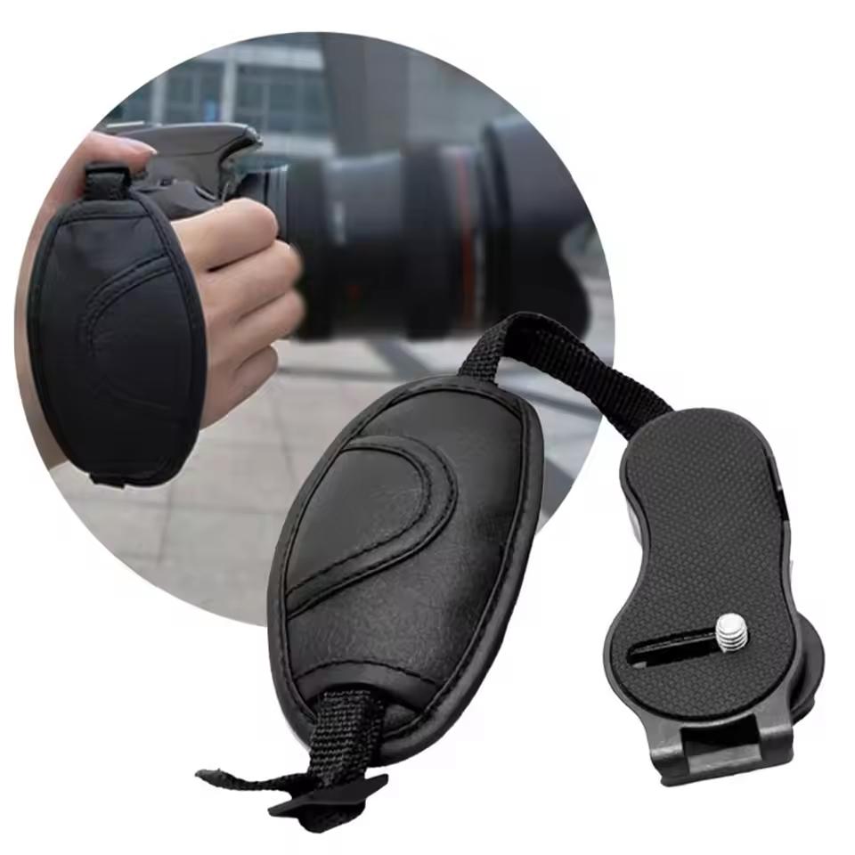 카메라 핸드 스트랩 가죽 손목 퀵 릴리스 카메라 전문 보안 그립 액세서리 DSLR 사진 작가