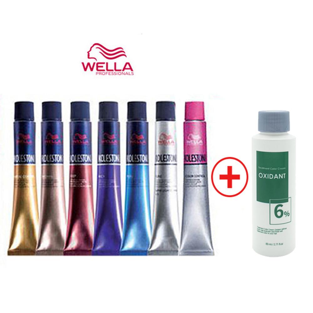 웰라 콜레스톤 퍼펙트 염색약 80g 산화제포함 웰라염모제