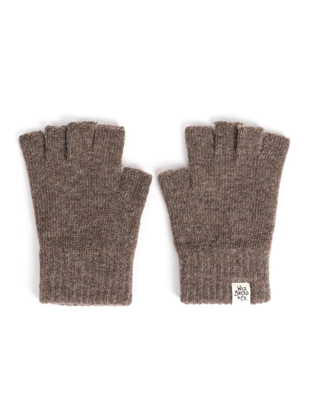 FINGER LESS GLOVES (brown)