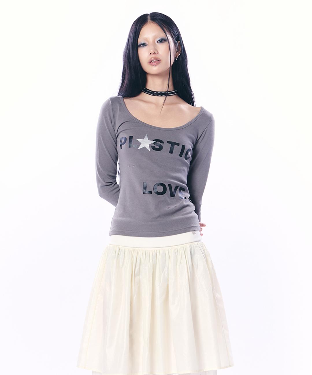 LOVE U-NECK TOP / MOCHA