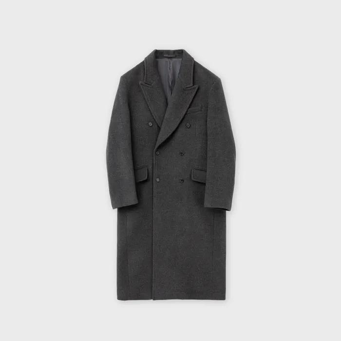 Double Breasted Coat, Charcoal
