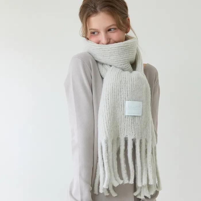 팔레트 니트 머플러 (khaki)