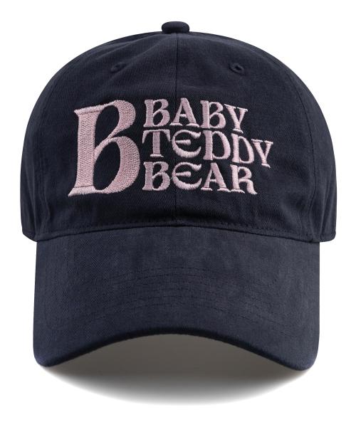 BABY TEDDY BEAR COTTON BALL CAP-NAVY