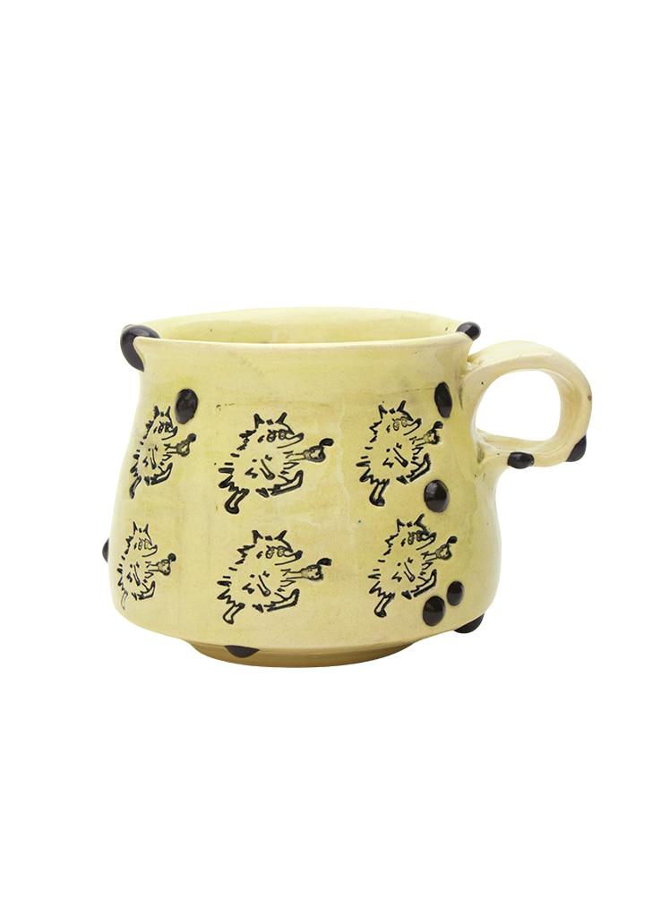 Green And Black Dripping Dots High Cup