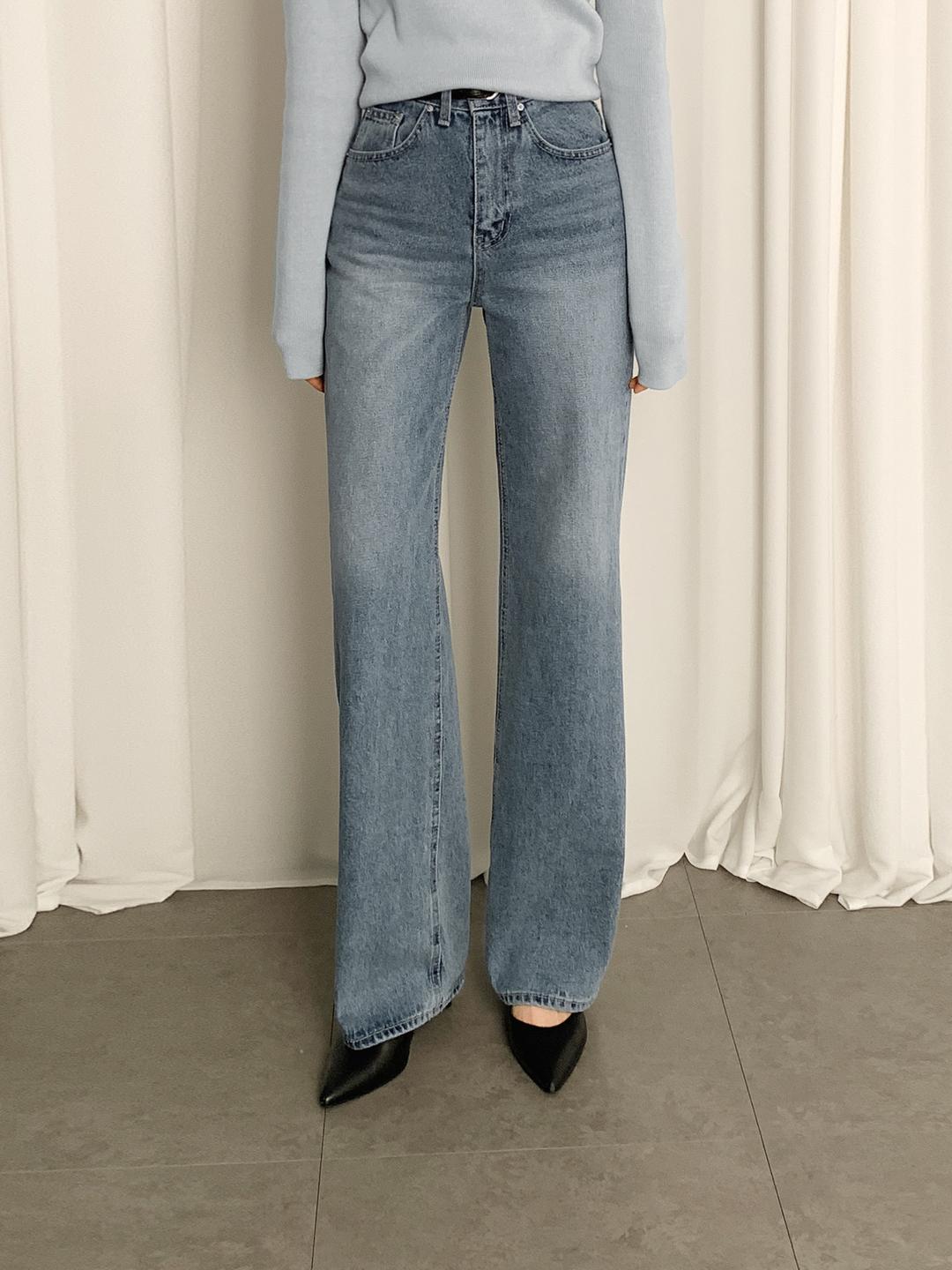 맨체스터 HARU 데님 팬츠 (미드 블루)