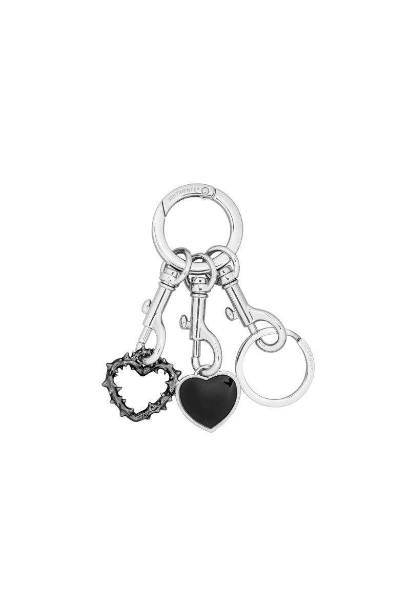 NO.609 [BLACK] SPIKY HEART KEY RING
