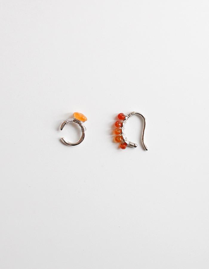 suzuran) carnelian earcuff
