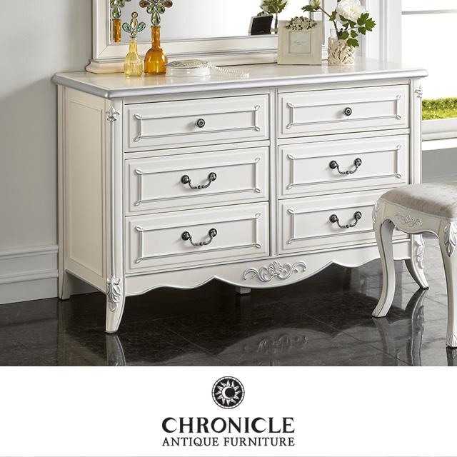 크로니클 화이트 엔틱가구 수입 화이트 엔틱서랍장