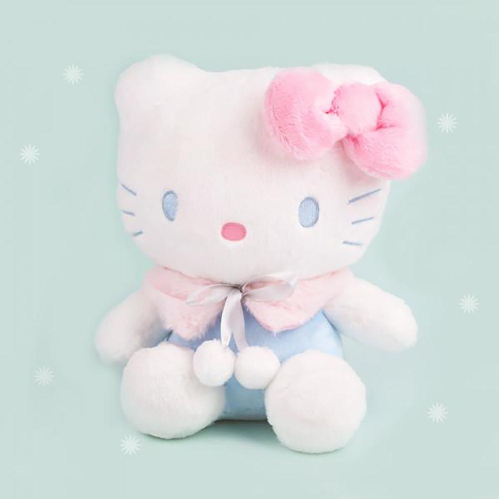 산리오 헬로키티 ❤ 파스텔블루 리본 케이프 코스튬 봉제인형 25cm (정식제품)