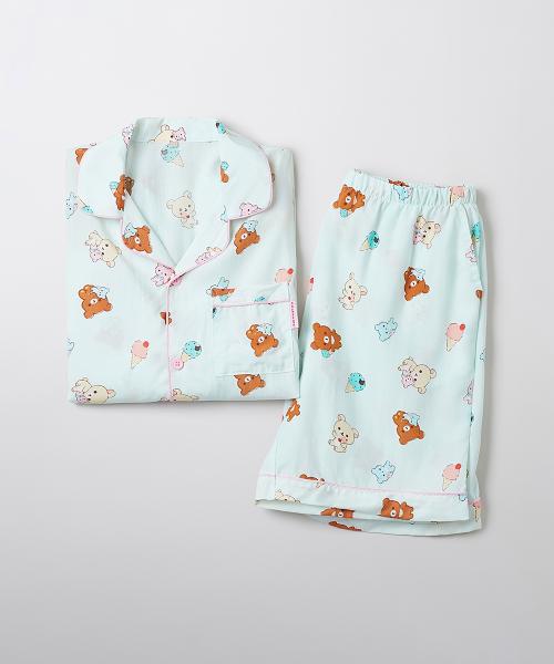스파오(SPAO)  [리락쿠마] 쿠마들의 여름나기 반팔 파자마(MINT)_SPPPF25U09 - 사이즈 & 후기 | 무신사