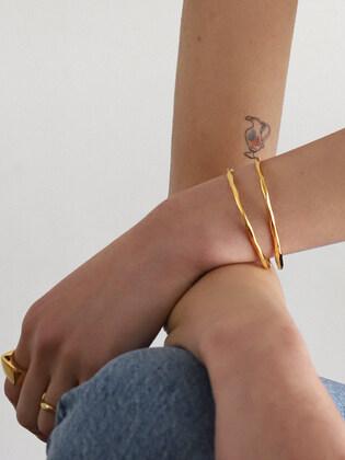 Hammered bangle (2color)