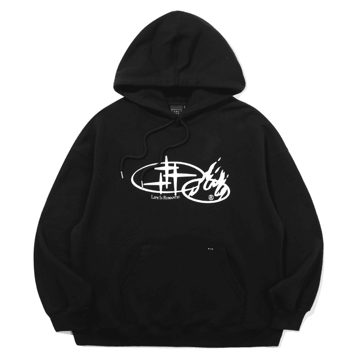 ORIGINAL MIXED LOGO HOODIE_BLACK