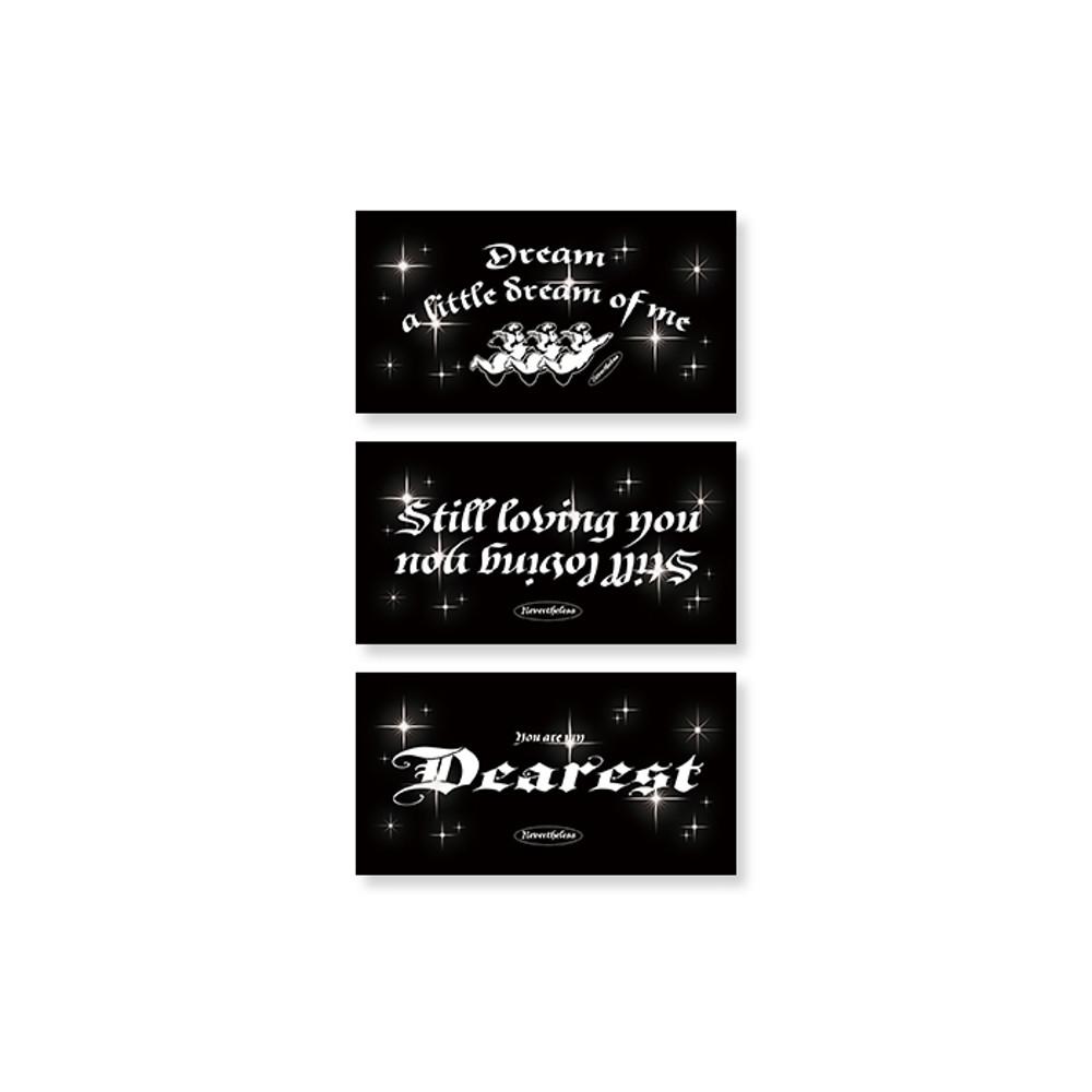 [네버더레스] black sticker pack