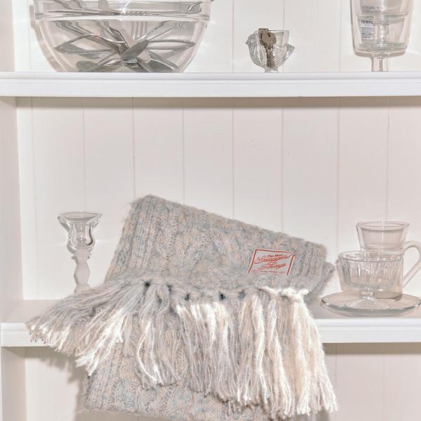 Cable Knit Muffler - Cygnet Grey