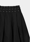 EYELET BALLOON SKIRT - BLACK