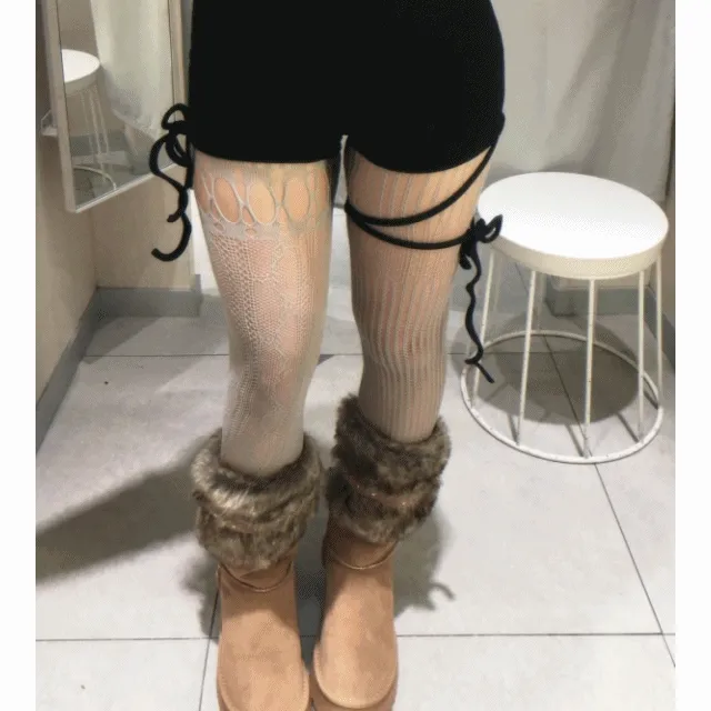 (유니크/포인트)언발 가터벨트 망사스타킹 4color *블랙입고지연