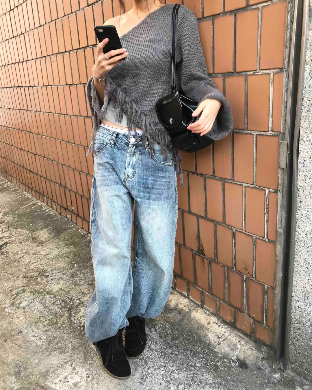 (teufti's pick) misty washed balloon denim *3월 말 입고예정